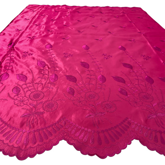 Bridal Lace Fabric Embroidered on 100% Polyester Satin | Lace USA - 30110S
