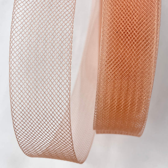 Peach 1" Wide Crinoline Webbing Horse hair Trim Braid for Sewing 100% Nylon | Lace USA - 1" Horse Hair