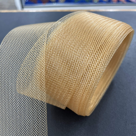 2" Wide Stiff Crinoline Webbing Horsehair Trim Braid | Crinoline Trim for Dress Hems, Millinery & Costume Design  | Lace USA - Horse Hair 2" Wide