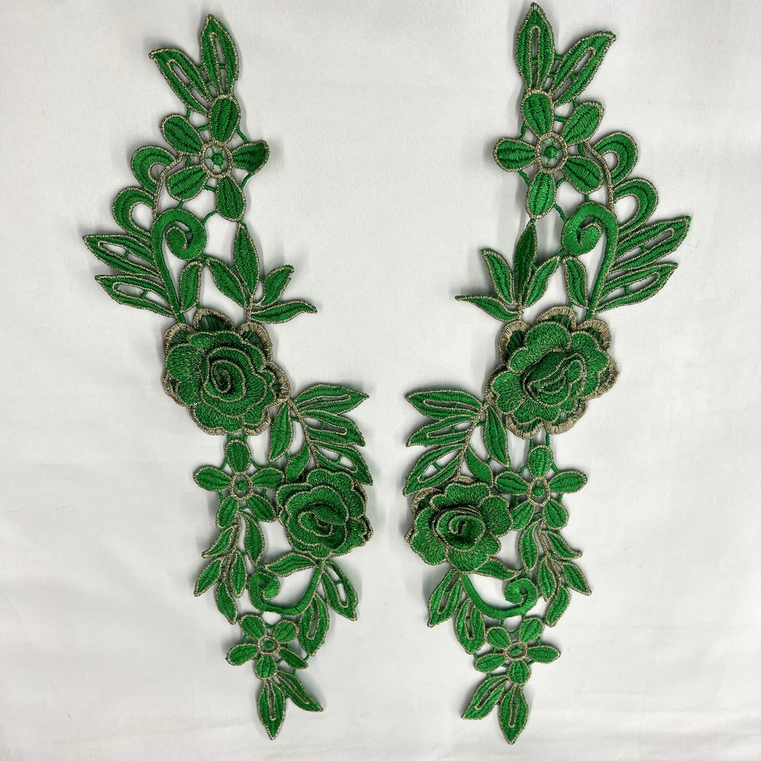 3D Floral Lace Applique Embroidered on 100% Polyester Net Mesh | Lace USA - 55305