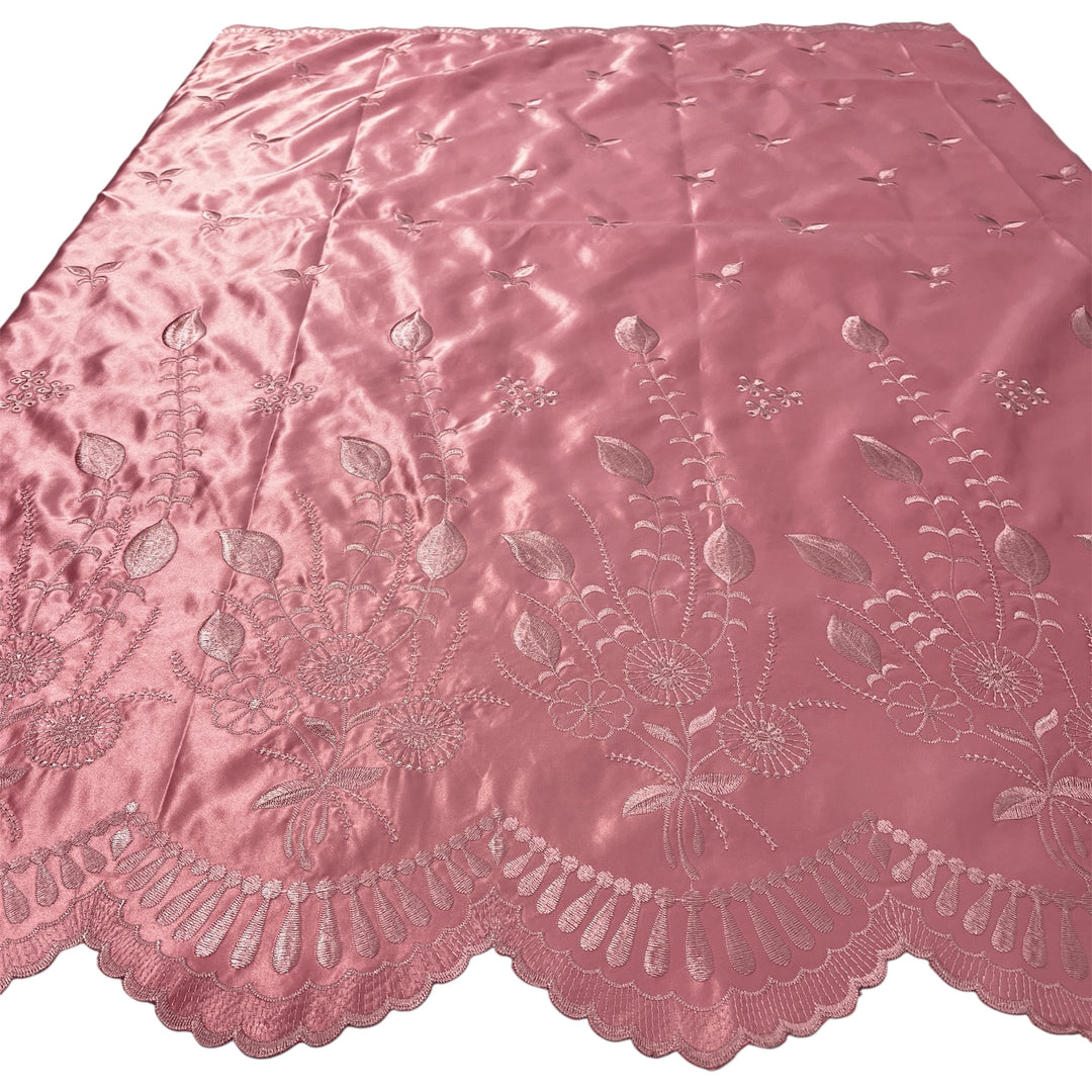 Bridal Lace Fabric Embroidered on 100% Polyester Satin | Lace USA - 30110S