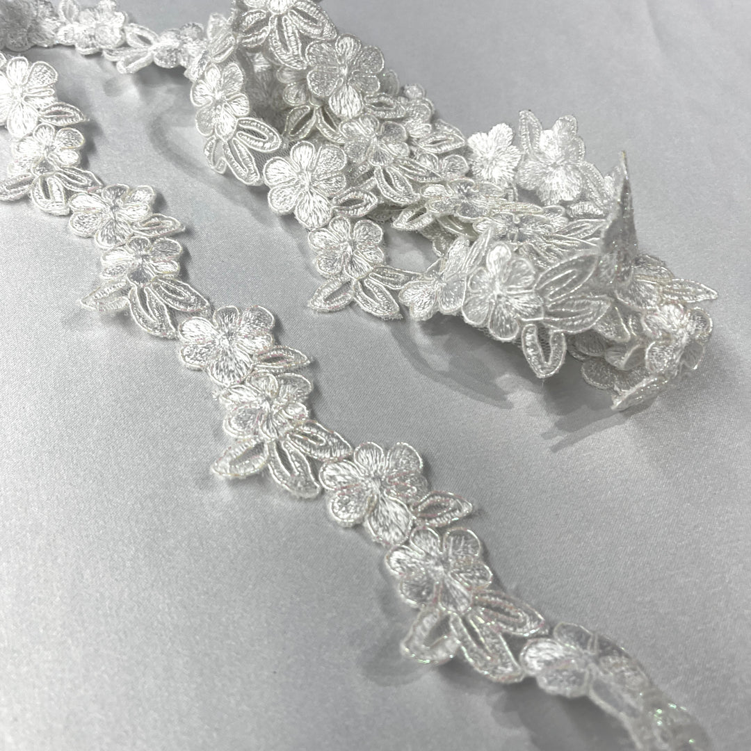 1.5" Corded Floral Lace Trim – Bridal, Quinceañera & Evening Wear Lace | Lace USA - 97107W