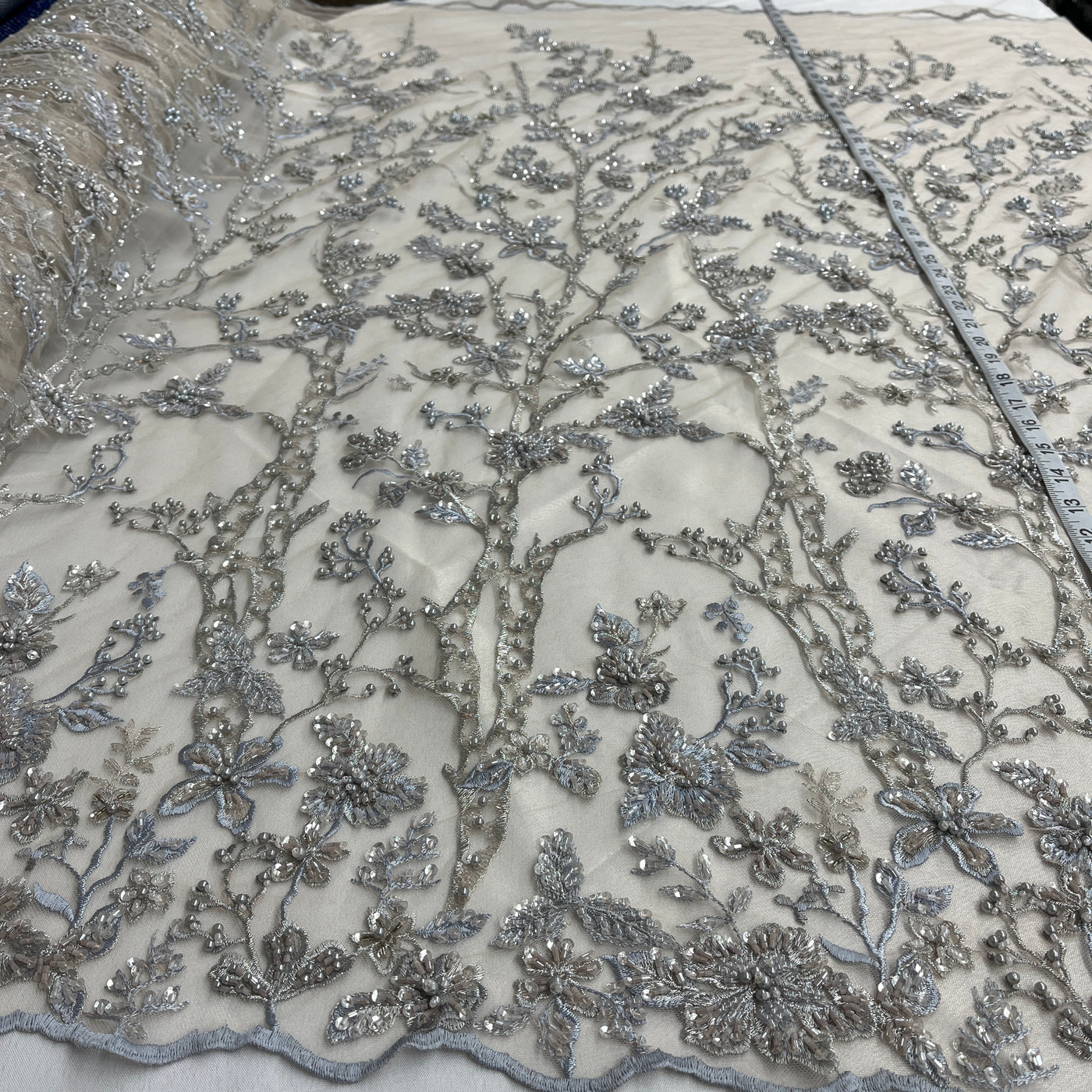 Beaded & Embroidered Lace Fabric Lace USA