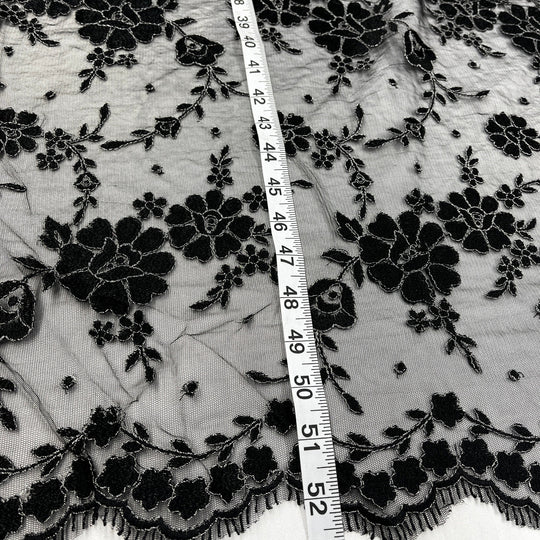 Lace Fabric Embroidered on 100% Polyester Net Mesh | Lace USA - 40861W