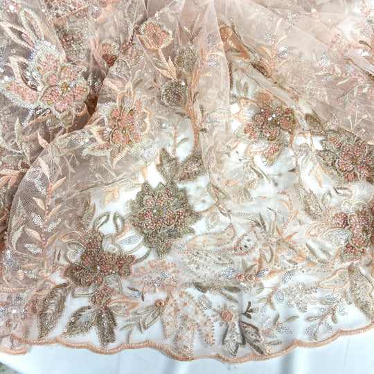 Beaded 3D Floral Lace Fabric – Embroidered Bridal, Quinceañera Lace | Lace USA -  GD-26230
