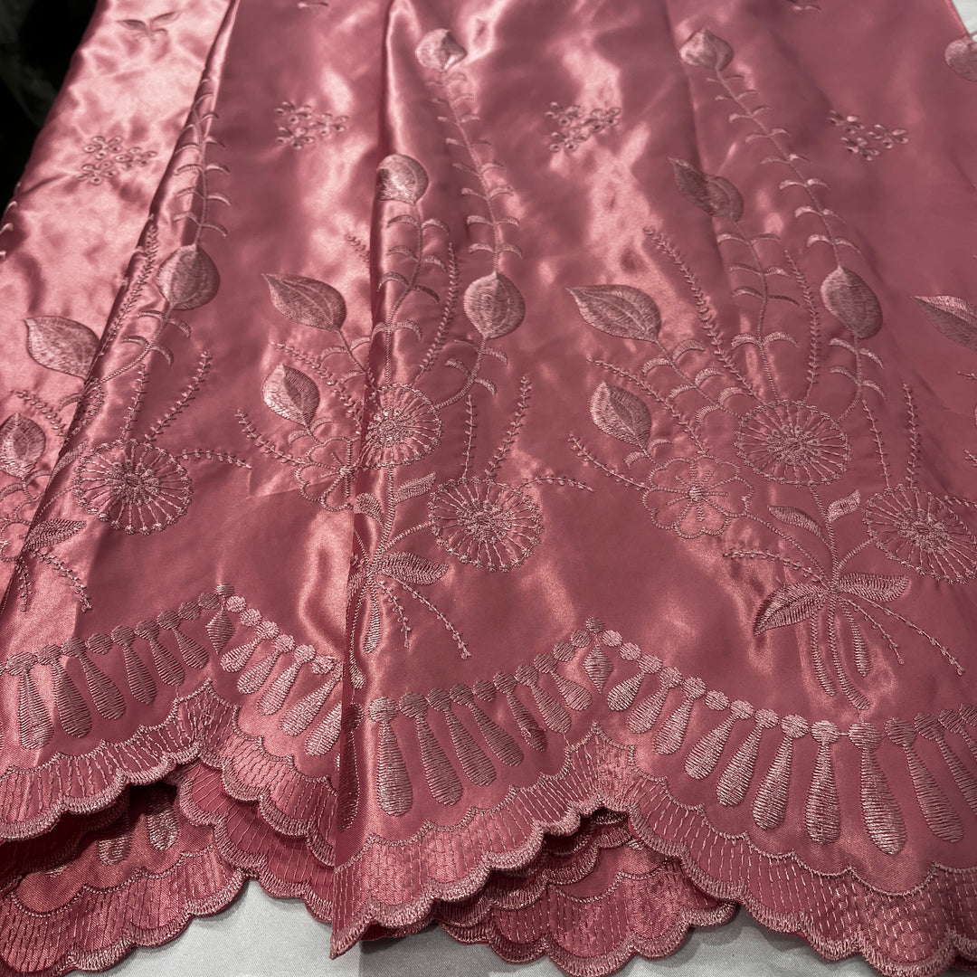 Bridal Lace Fabric Embroidered on 100% Polyester Satin | Lace USA - 30110S
