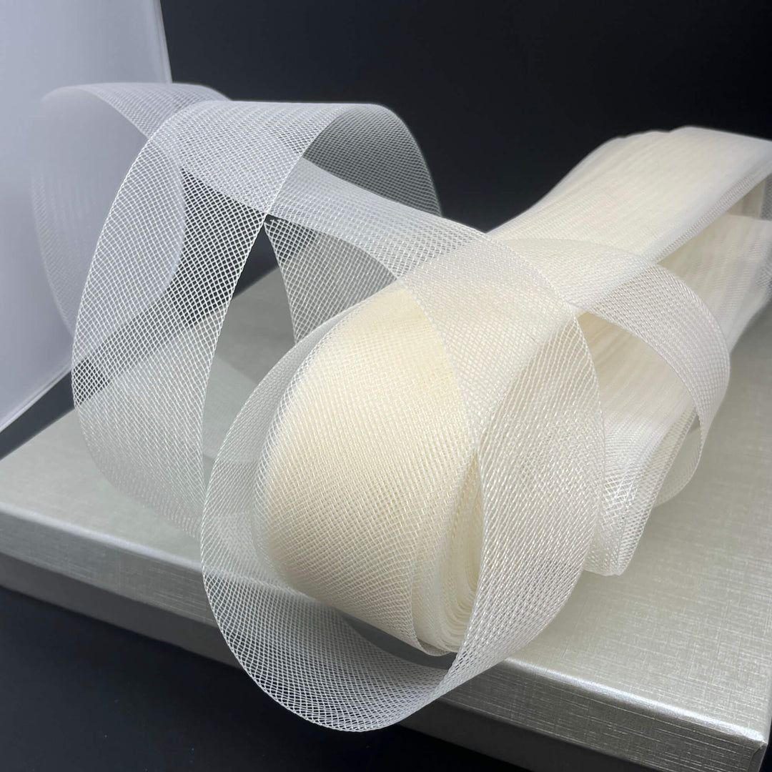 2" Wide Stiff Crinoline Webbing Horsehair Trim Braid | Crinoline Trim for Dress Hems, Millinery & Costume Design  | Lace USA - Horse Hair 2" Wide (Copy)