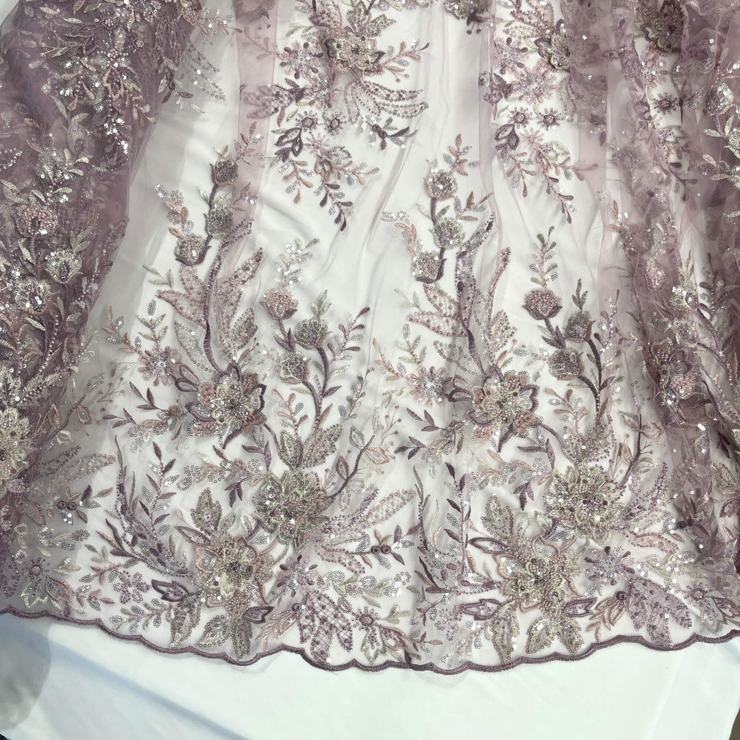 Beaded 3D Floral Lace Fabric – Embroidered Bridal, Quinceañera Lace | Lace USA -  GD-26230