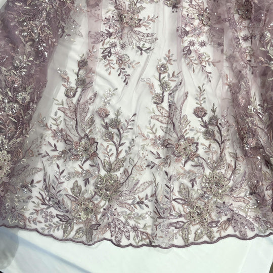 Beaded 3D Floral Lace Fabric – Embroidered Bridal, Quinceañera Lace | Lace USA -  GD-26230