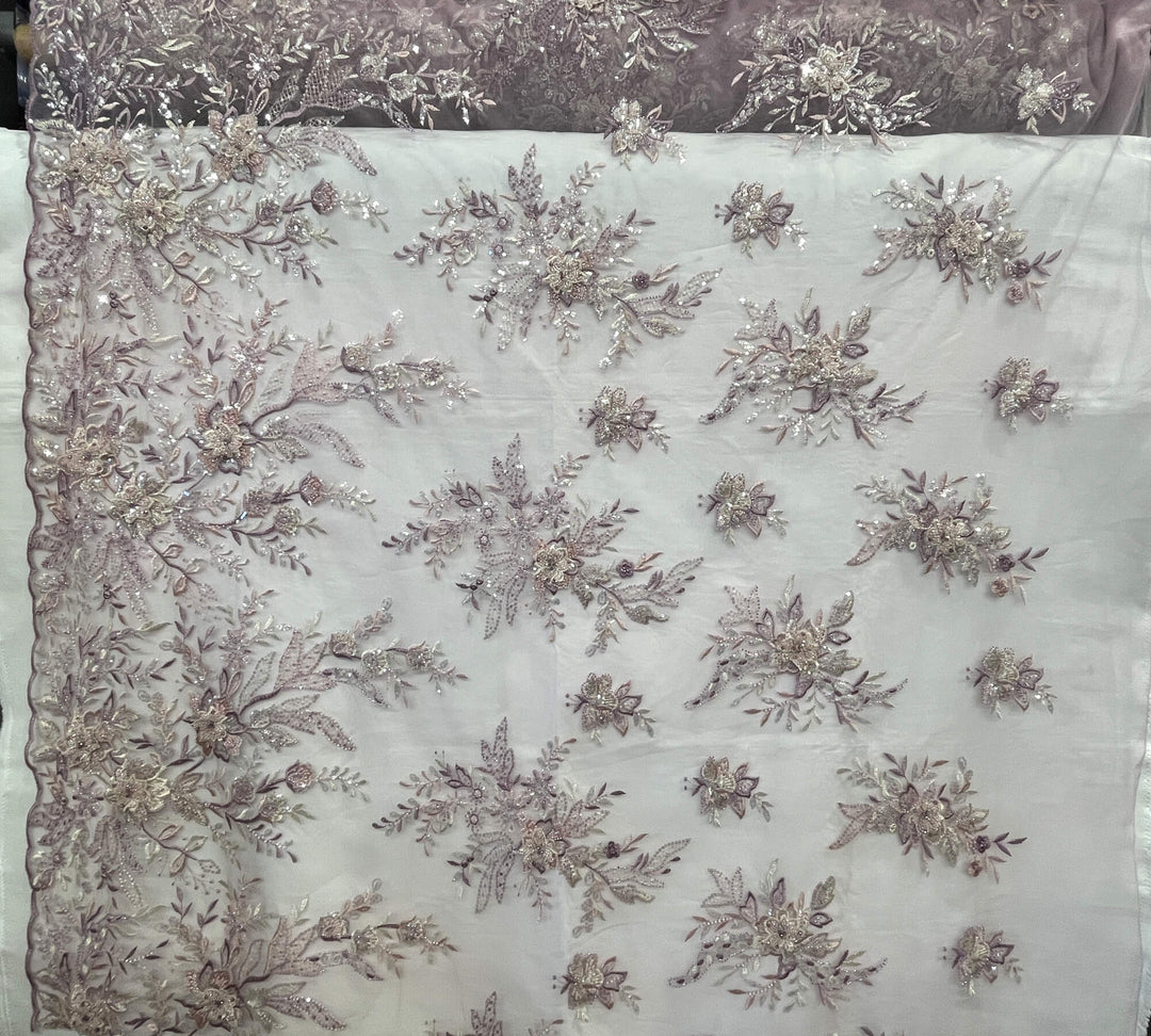 Beaded 3D Floral Lace Fabric – Embroidered Bridal, Quinceañera Lace | Lace USA -  GD-26230