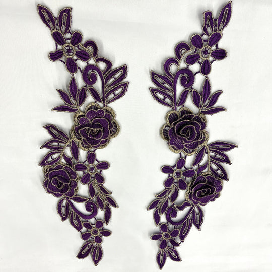 3D Floral Lace Applique Embroidered on 100% Polyester Net Mesh | Lace USA - 55305