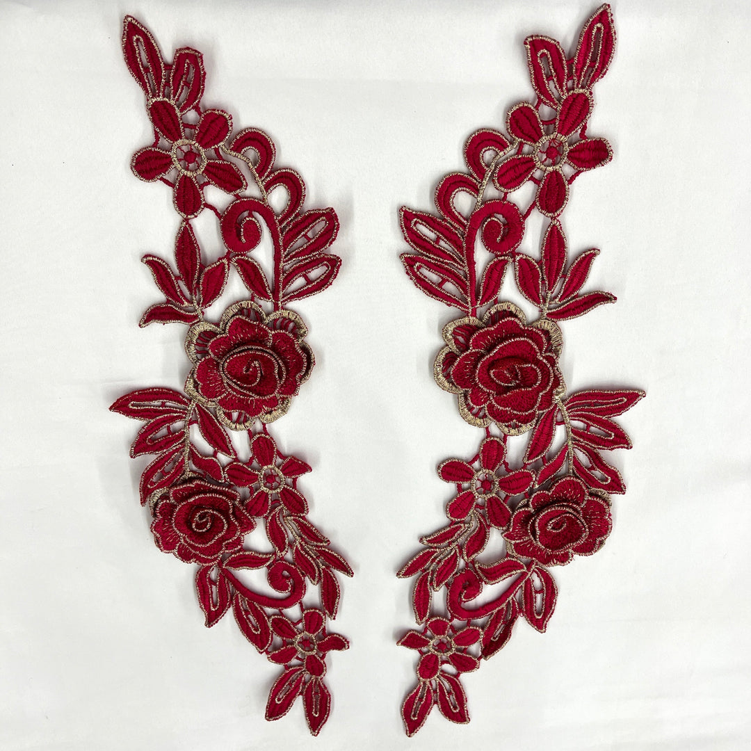 3D Floral Lace Applique Embroidered on 100% Polyester Net Mesh | Lace USA - 55305