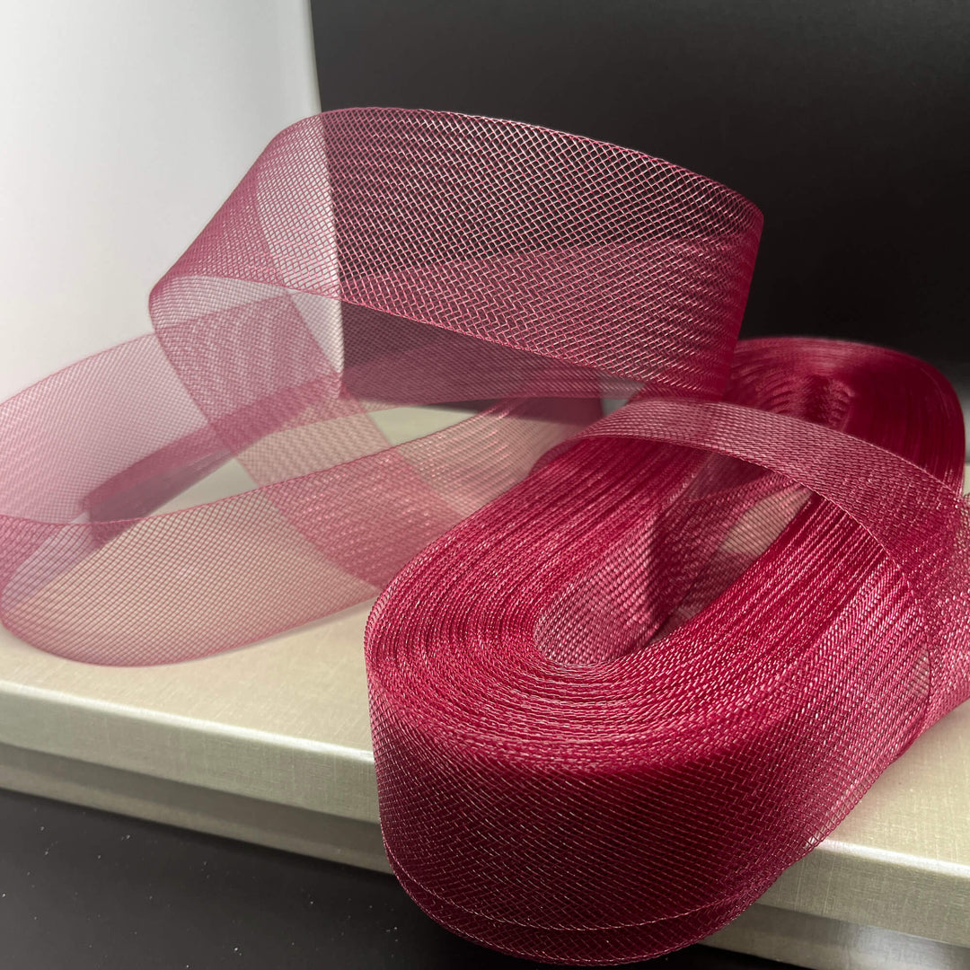 2" Wide Crinoline Webbing Horse hair Trim Braid for Sewing Polyester | Lace USA - Horse Hair 2" Wide Wine