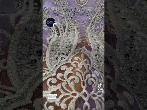 Beaded Lace Fabric Embroidered on 100% Polyester Net Mesh | Lace USA - GD-61416