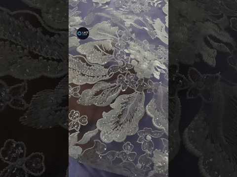 Beaded Lace Fabric Embroidered on 100% Polyester Net Mesh | Lace USA - GD-68321