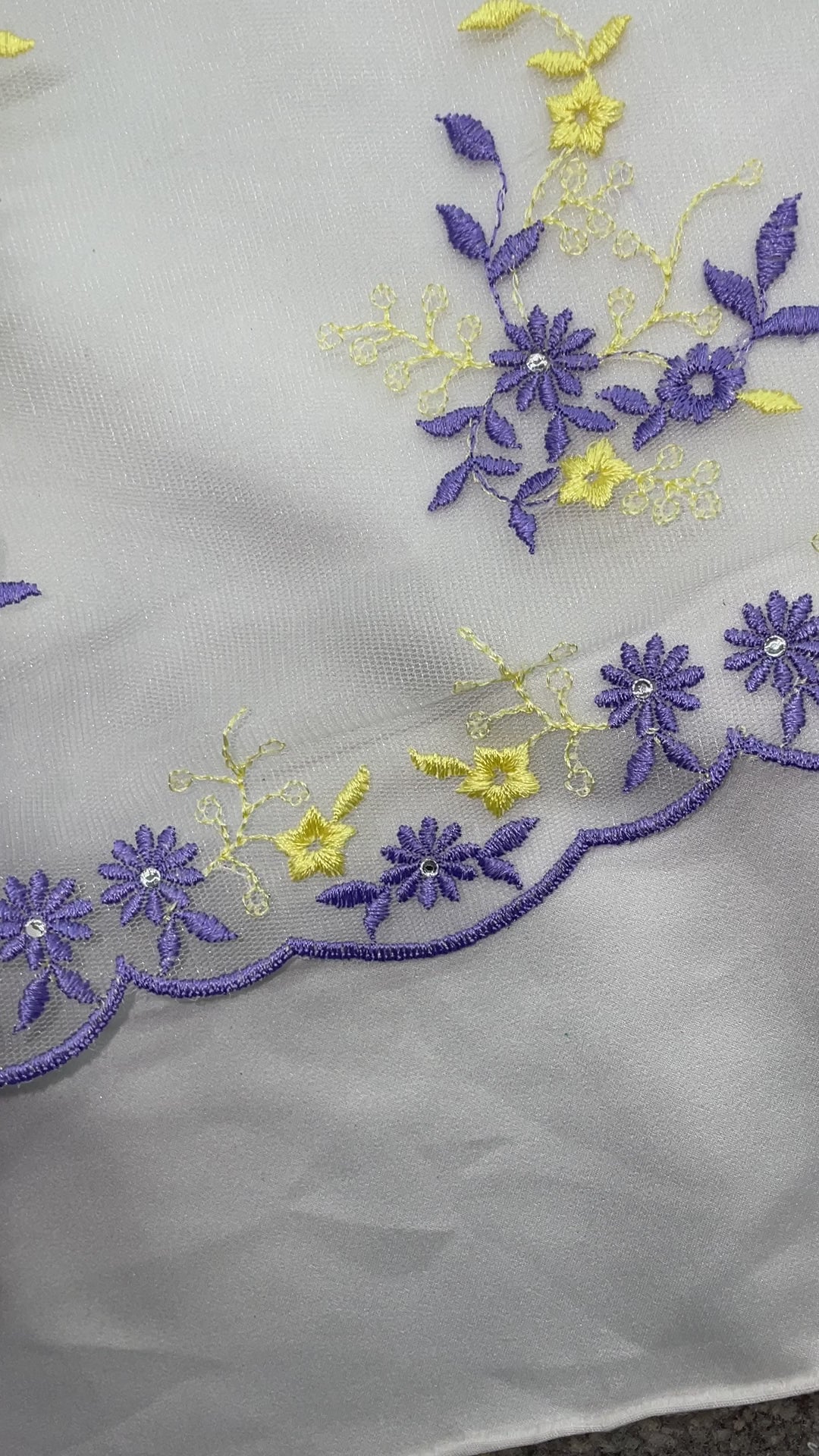 Beaded Lace Fabric Embroidered on 100% Polyester Net Mesh | Lace USA