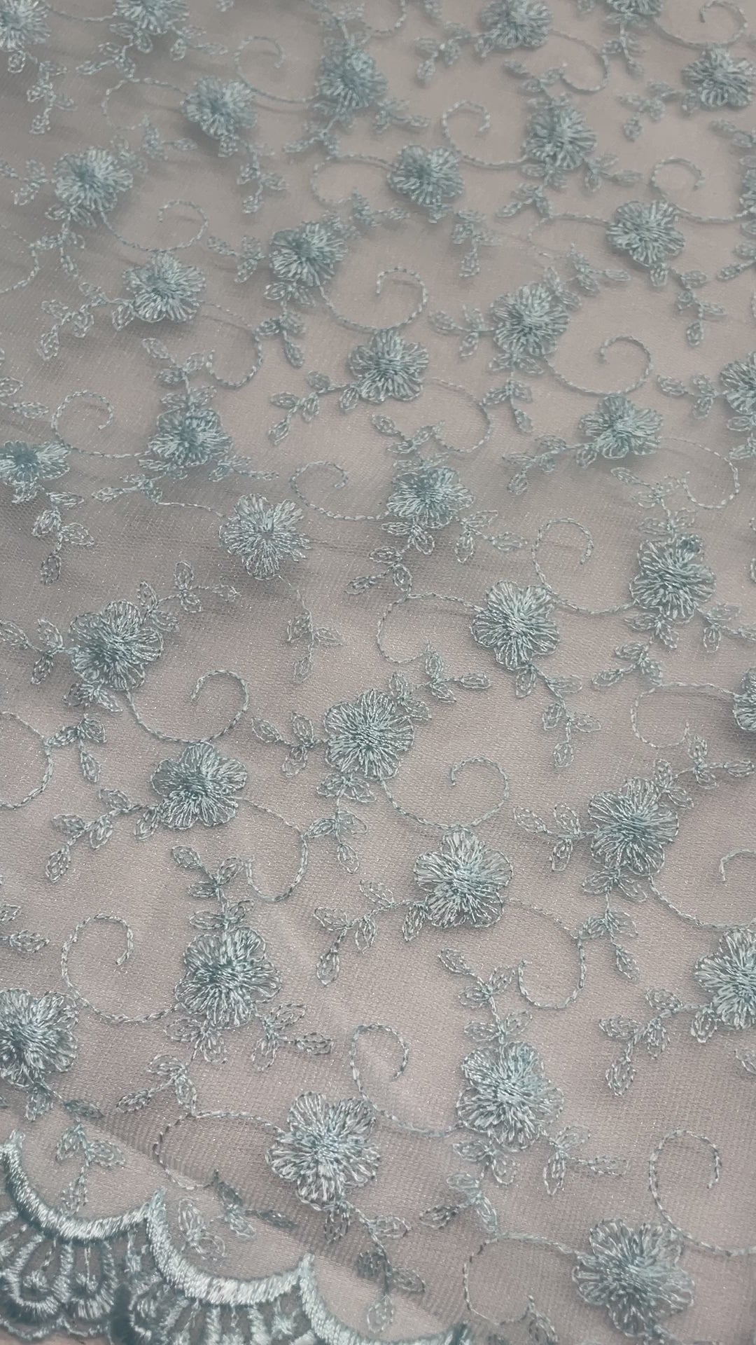 Lace Fabric Embroidered on 100% Polyester Net Mesh | Lace USA