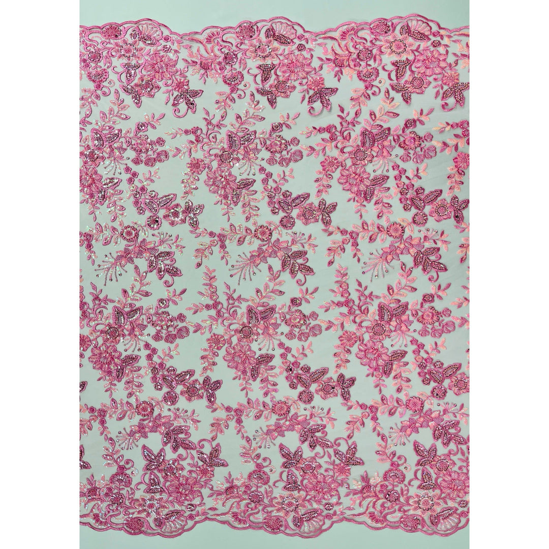 Beaded & Sequined Sparkling Lace Fabric for dance,  prom and evening wear | Lace USA GD-2218