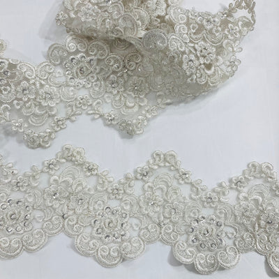 Corded, Beaded & Embroidered Trimming. Lace USA