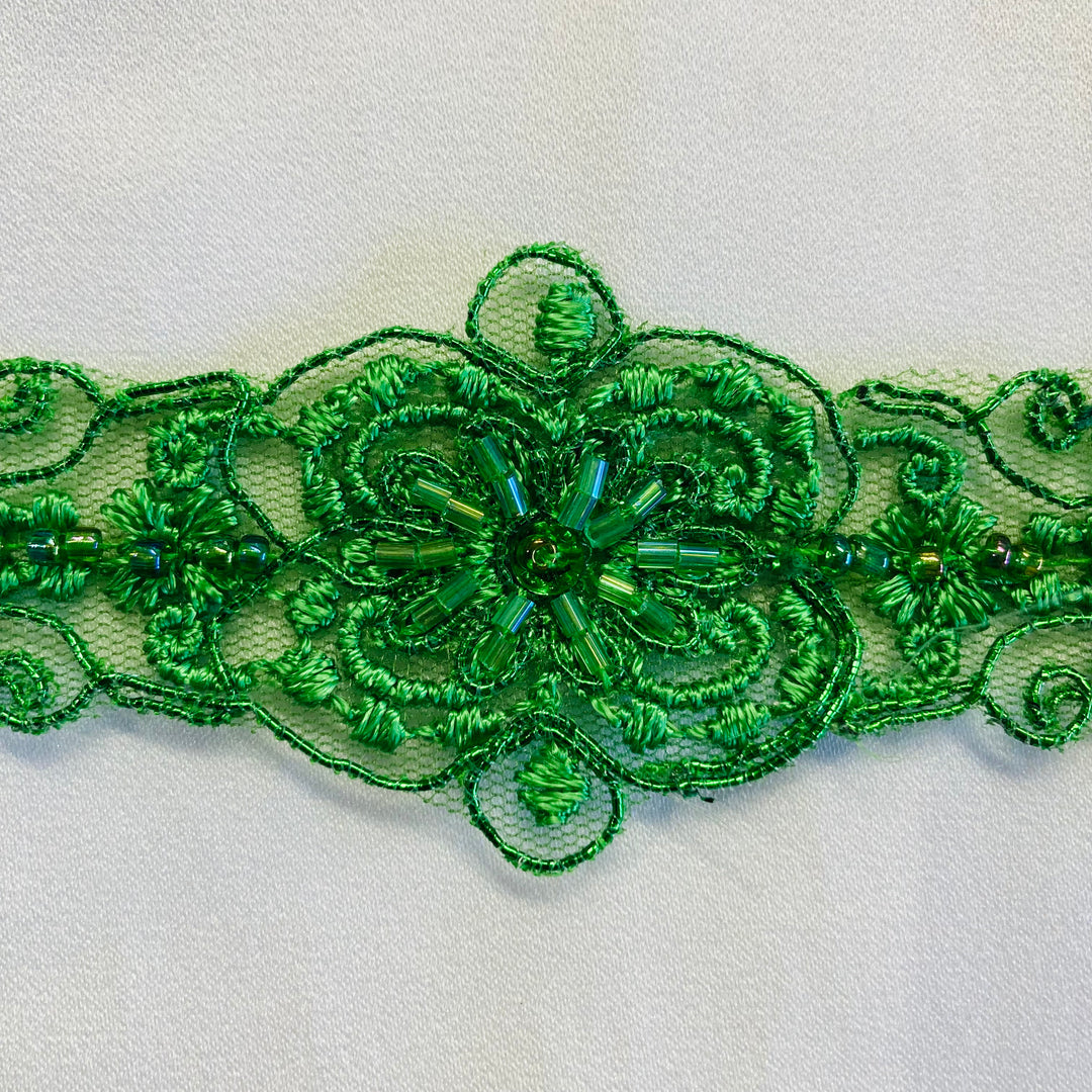 Beaded, Corded & Embroidered Trimming. Lace Usa