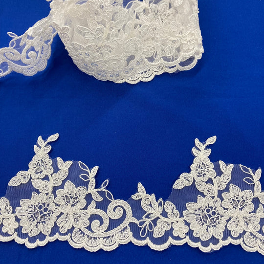 Beaded, Corded & Embroidered Trimming. Lace Usa