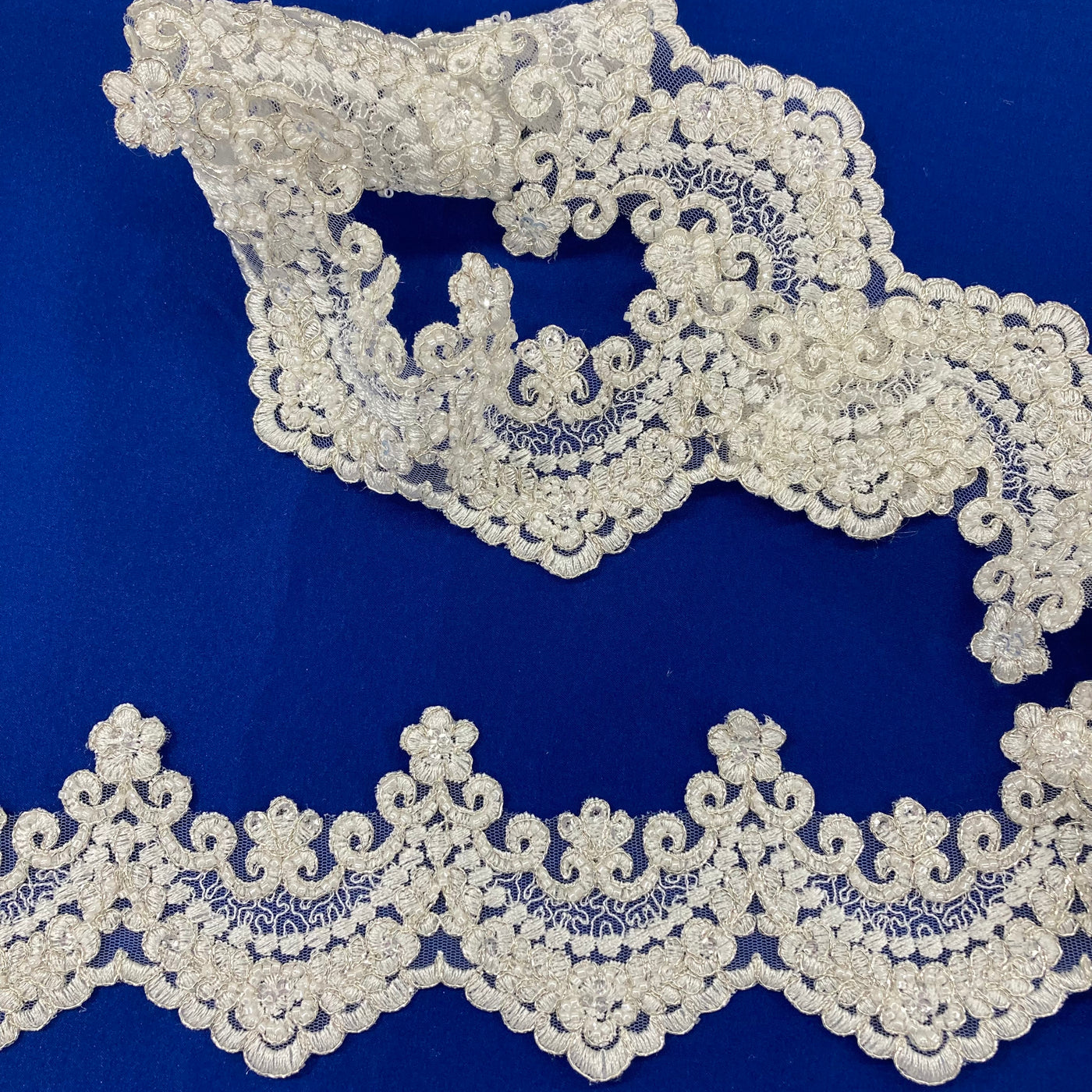 Corded, Beaded & Embroidered Trimming. Lace USA