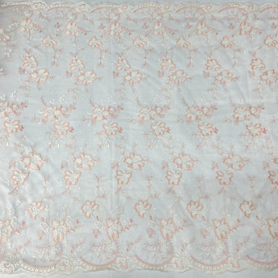 Lace Fabric Embroidered on 100% Polyester Net Mesh | Lace USA - 42092W